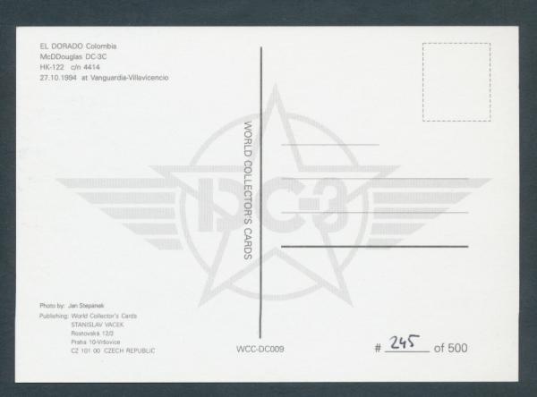 EL DORADO COLOMBIA, McDDouglas DC-3C,