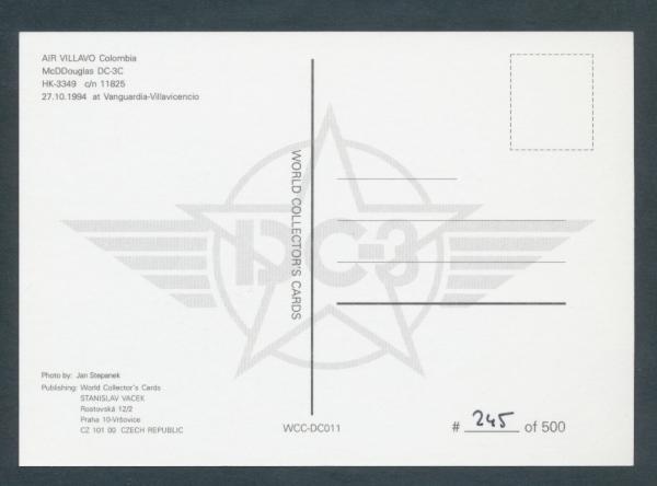 AIR VILLAVO COLOMBIA, McDDouglas DC-3C,