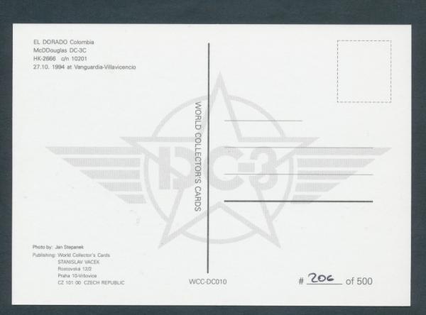 EL DORADO COLOMBIA, McDDouglas DC-3C,