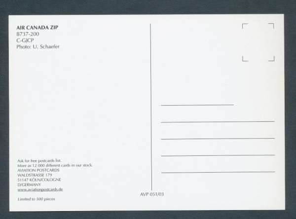 AIR CANADA ZIP, B737-200,