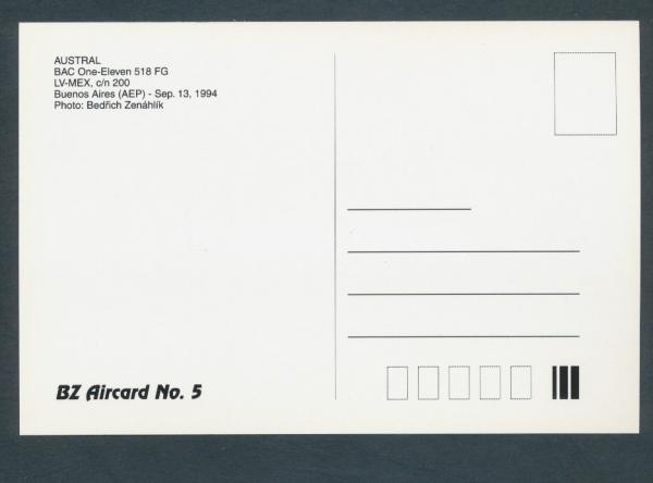 AUSTRIAL, BAC One-Eleven 518 FG