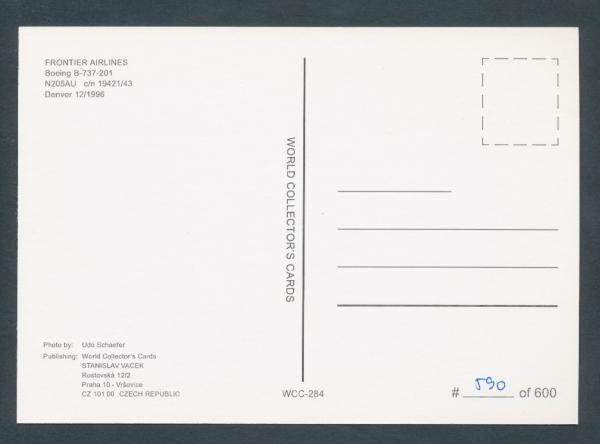 FRONTIER AIRLINES, Boeing B-737-201