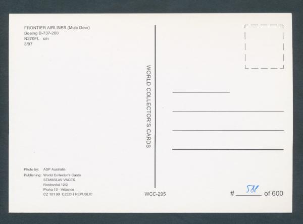 FRONTIER AIRLINES,Boeing B-737-200