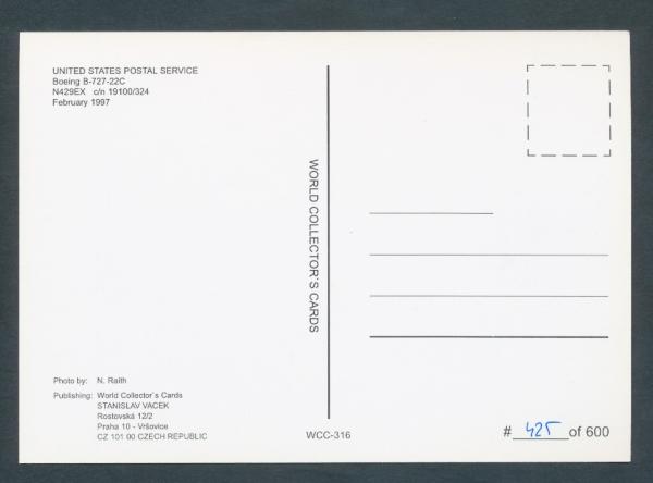 UNITED STATES POSTAL SERVICE, Boeing B-727-22C