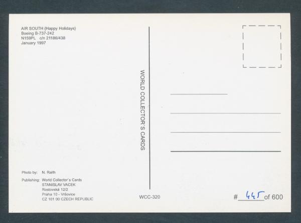 AIR SOUTH, HAPPY HOLLDAYS, Boeing B-737-242