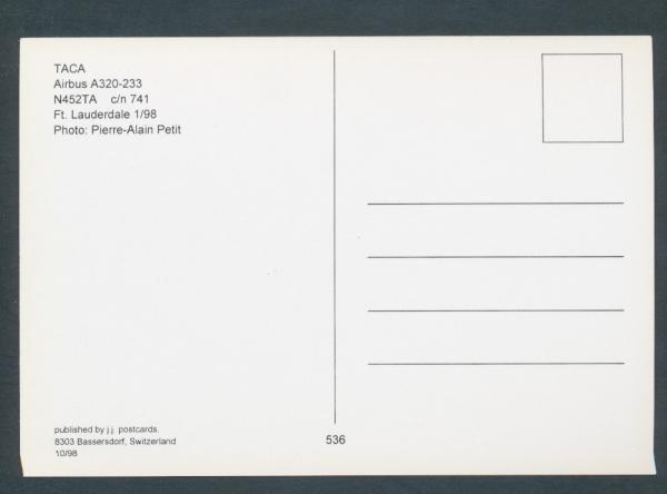 TACA, Airbus A320-233