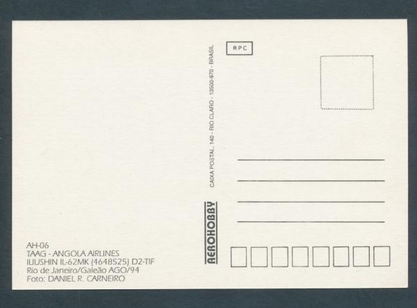 TAAG-ANGOLA AIRLINES,  Iliushin IL-62MK