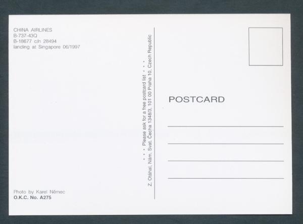 CHINA AIRLINES, B737-43Q