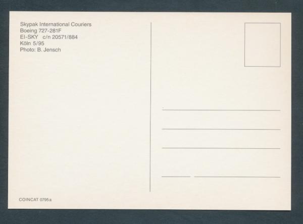 SKYPAK INTERNATIONAL COURIERS, Boeing 727-281F