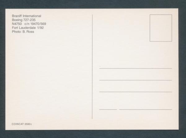 BRANIFF INTERNATIONAL, Boeing 727-235