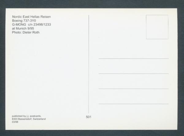 NORDIC EAST HELLAS REISEN, Boeing 737-3Y0