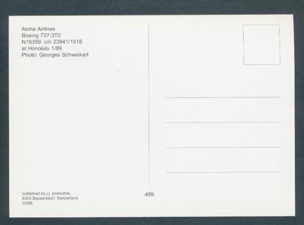 ALOHA AIRLINES, Boeing 737-3T0