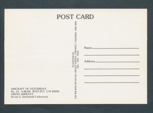 ORION AIRWAYS, G-BLKE B737-3T5