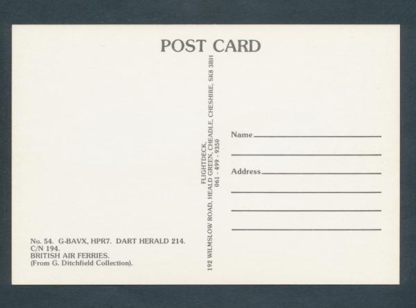 BAF BRITISH AIR FERRIES, Dart Herald 214