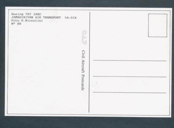 JAMAHIRIYAN AIR TRANSPORT, Boeing 707 348C