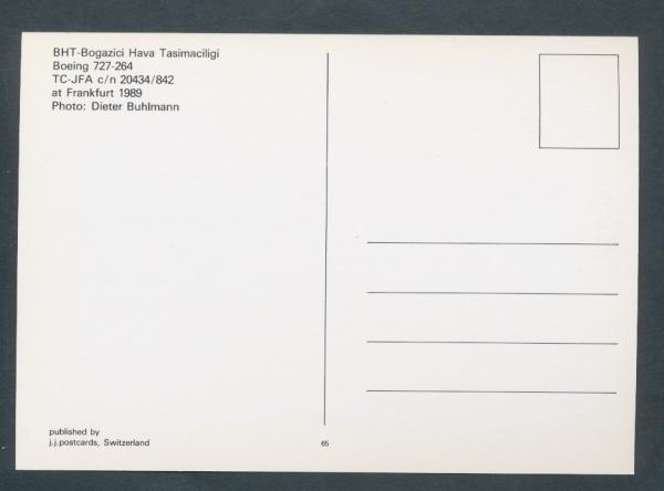 BHT-BOGAZICI HAVA TASIMACILIGI, Boeing 727-264