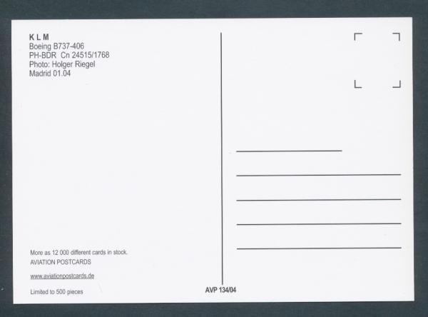 KLM, Boeing B737-406