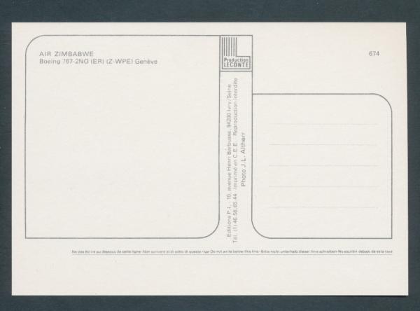 AIR ZIMBABWE, Boeing 767-2N0