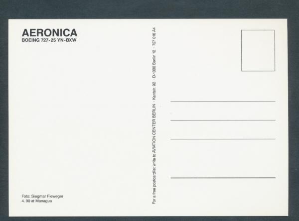 AERONICA, Boeing 727-25 YN-BXW