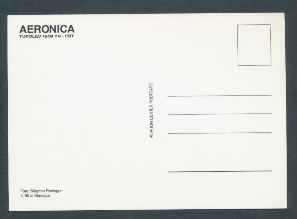 AERONICA, Tupolev 154M YN-CBT