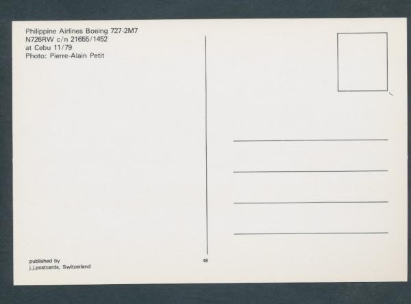 PHILIPPINE AIRLINES, Boeing 727-2M7