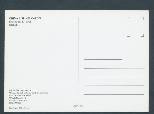 CHINA AIRLINES CARGO, Boeing B747-400F