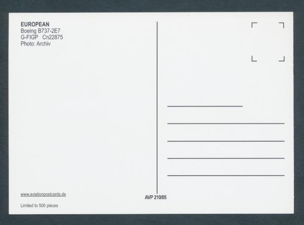 EAL EUROPEAN, Boeing B737-2E7