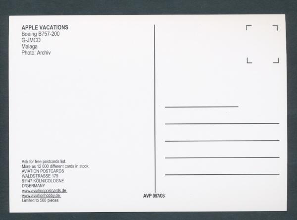APPLE VACATIONS, Boeing B757-200