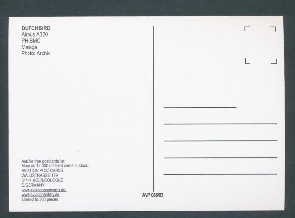 DUTCHBIRD, Airbus A320