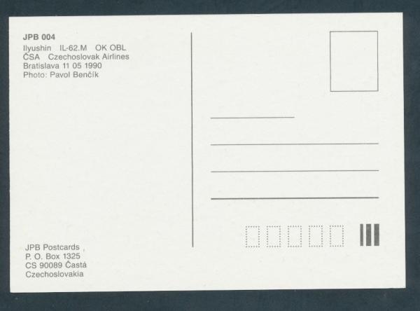 CSA CZECHOSLOVAK AIRLINES,  Ilyushin IL-62.M