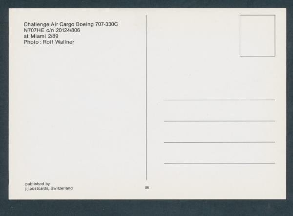 CHALLENGE AIR CARGO, Boeing 707-330C