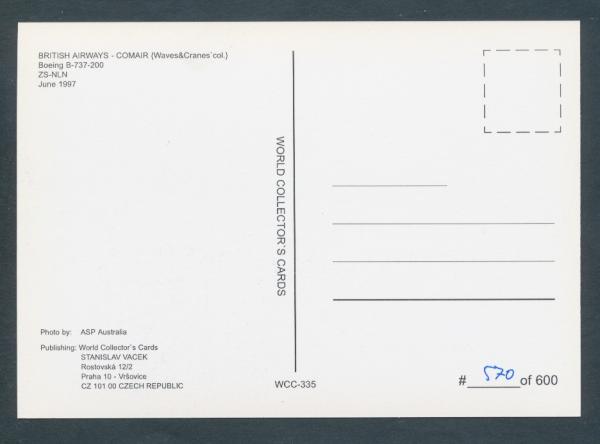 BRITISH AIRWAYS COMAIR,  Boeing B-737-200