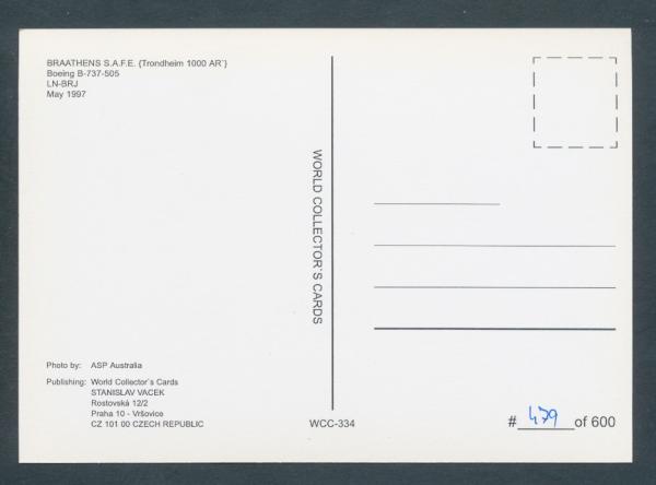 BRAATHENSE S.A.F.E,  Boeing B-737-505