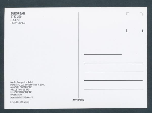 EAL EUROPEAN, B737-229