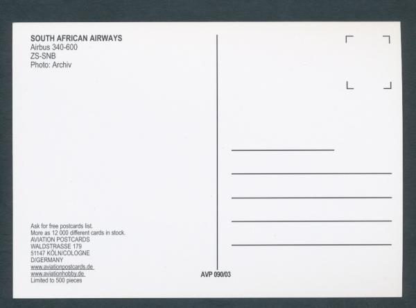 SOUTH AFRICAN AIRWAYS