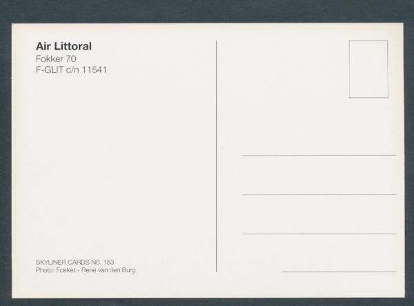 AIR FRANCE AIR LITTORAL, Fokker 70