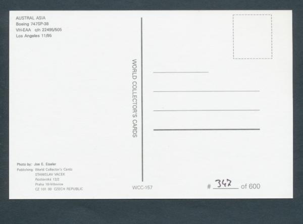AUSTRALIA ASIA, Boeing 747SP-38