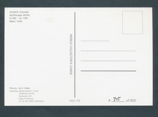 AVIANCA COLOMBIA, McDDouglas MD-83