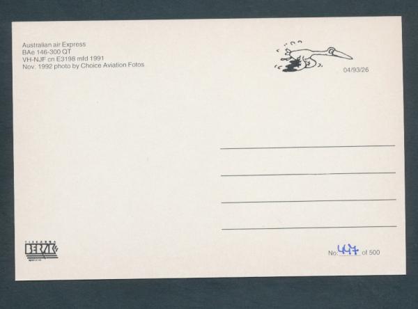 AUSTRALIEN AIR EXPRESS; BAe 146-300QT