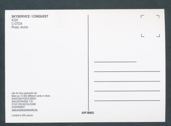 SKYSERVICE/CONQUEST, A320