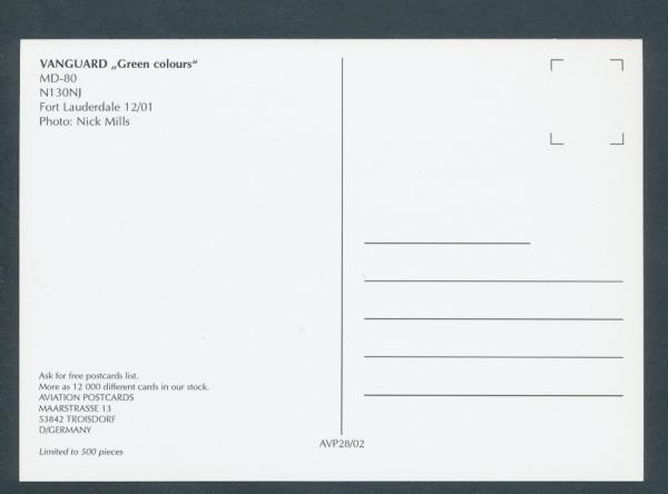 VANGUARD ,,GREEN colours“, MD-80