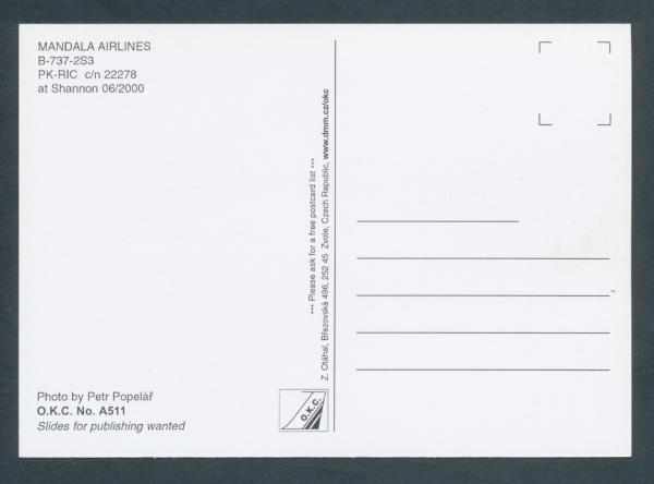 MANDALA AIRLINES, B737-2S3