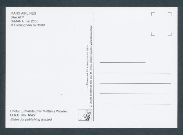 MANX AIRLINES, BAe ATP