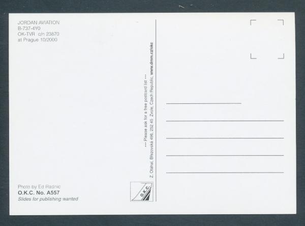 JORDAN AVIATION, B-737-4Y0