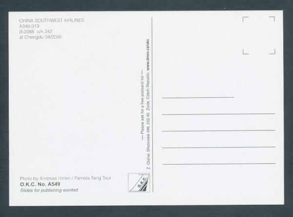 CHINA SOUTHWEST AIRLINES, A340-313