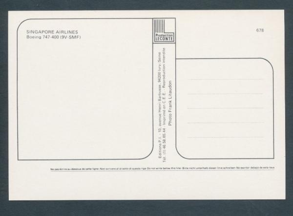SINGAPORE AIRLINES, Boeing 747-400