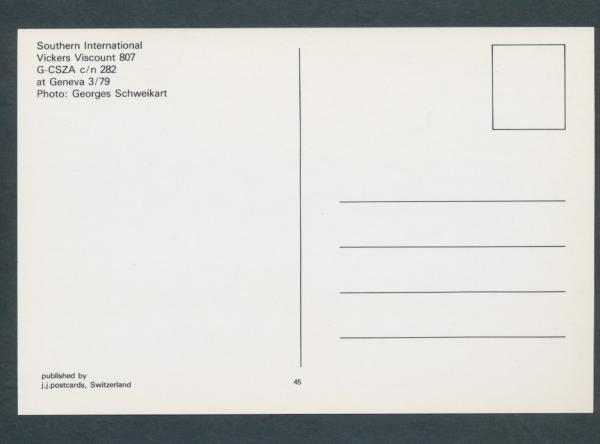 SOUTHERN INTERNATIONALVickers Viscount 807