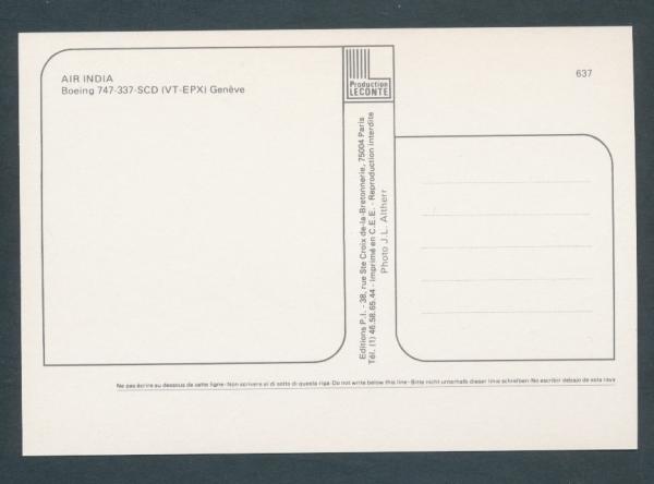 AIR INDIA, Boeing 747-337