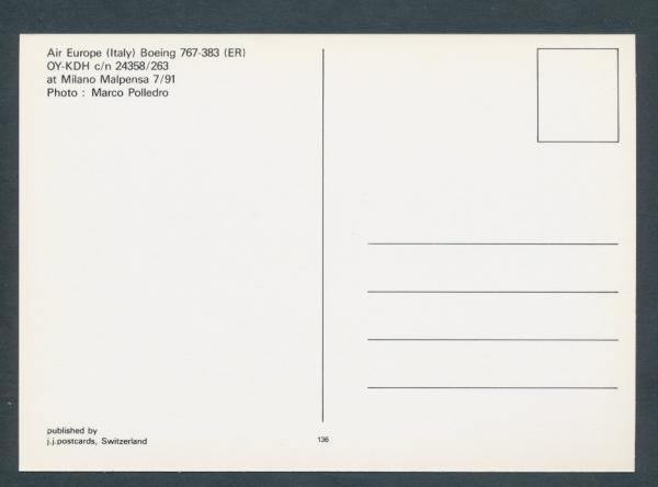 AIR EUROPE, Boeing767-383