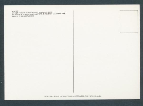 MYANMA AIRWAYS, Fokker F 28-4000